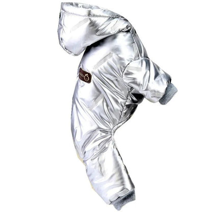 Waterproof Winter Dog Jumpsuit With Hood 11