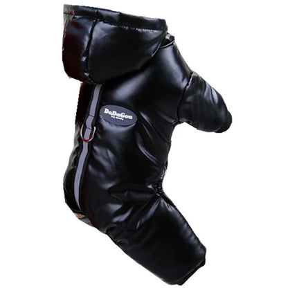 Waterproof Winter Dog Jumpsuit With Hood 18