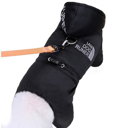 Waterproof Winter Dog Jumpsuit With Hood 1