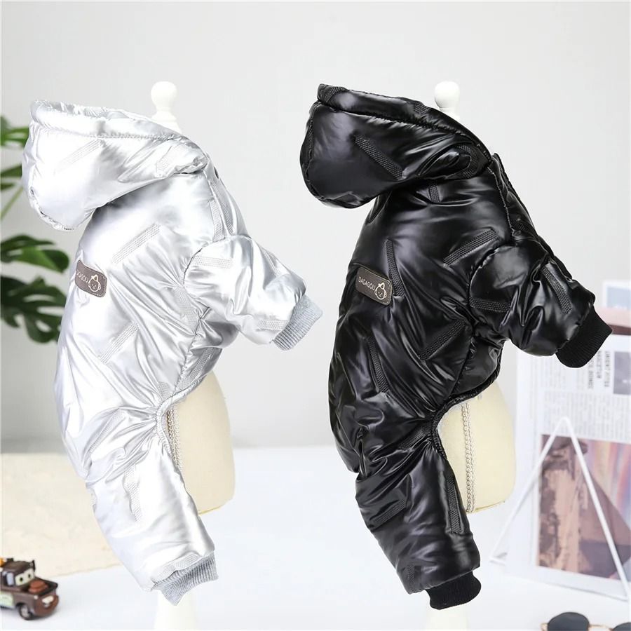 Waterproof Winter Dog Jumpsuit With Hood 3