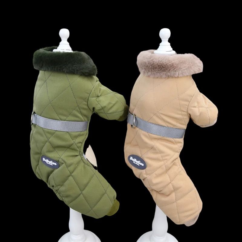 Waterproof Winter Dog Jumpsuit With Hood 4