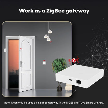 MOES Tuya Zigbee Matter Thread Gateway Smart Home Hub Bridge 2