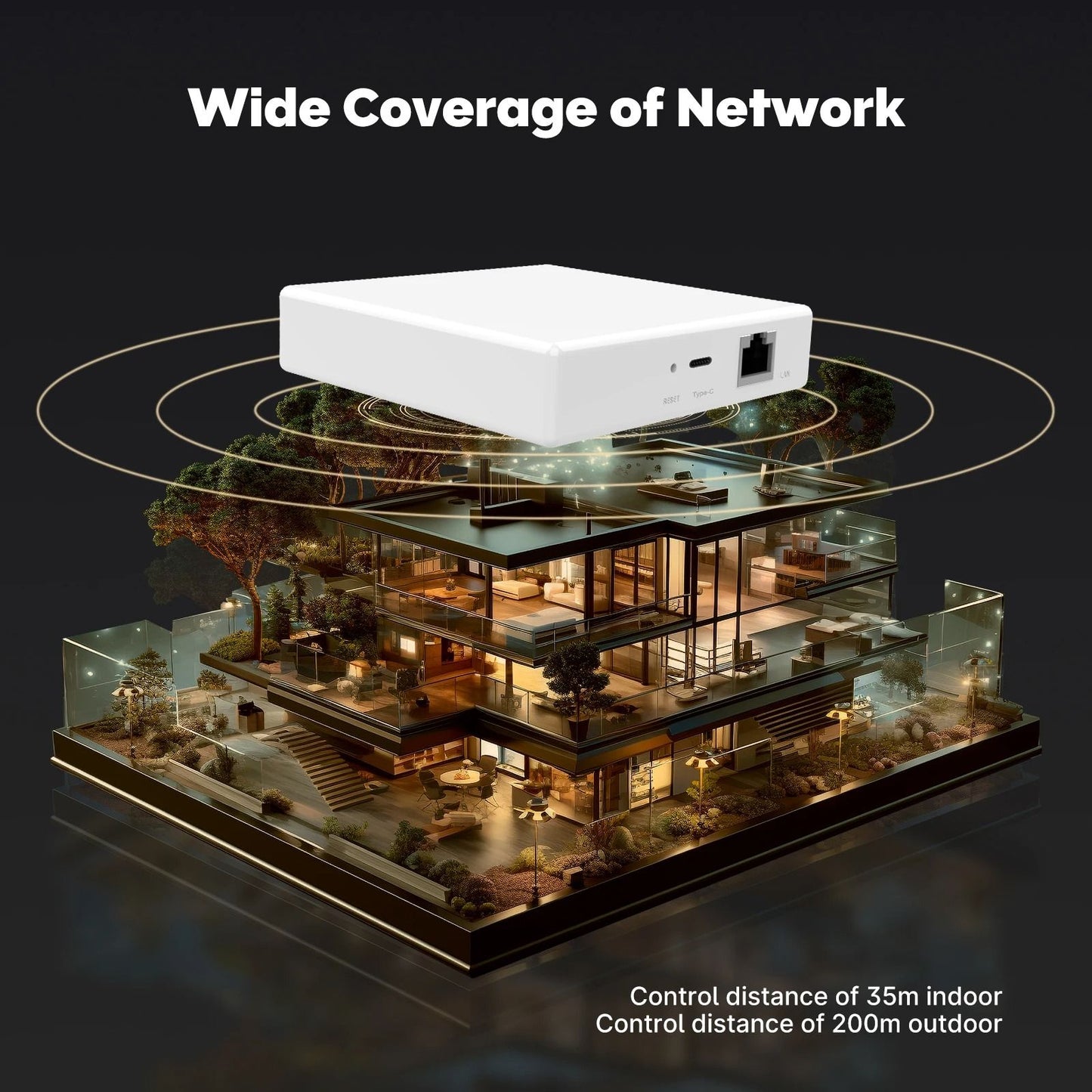 MOES Tuya Zigbee Matter Thread Gateway Smart Home Hub Bridge 5