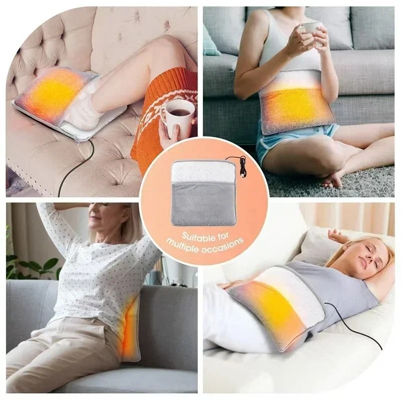 Portable USB Electric Foot Heating Pad Soft Plush Foot Warmer 4