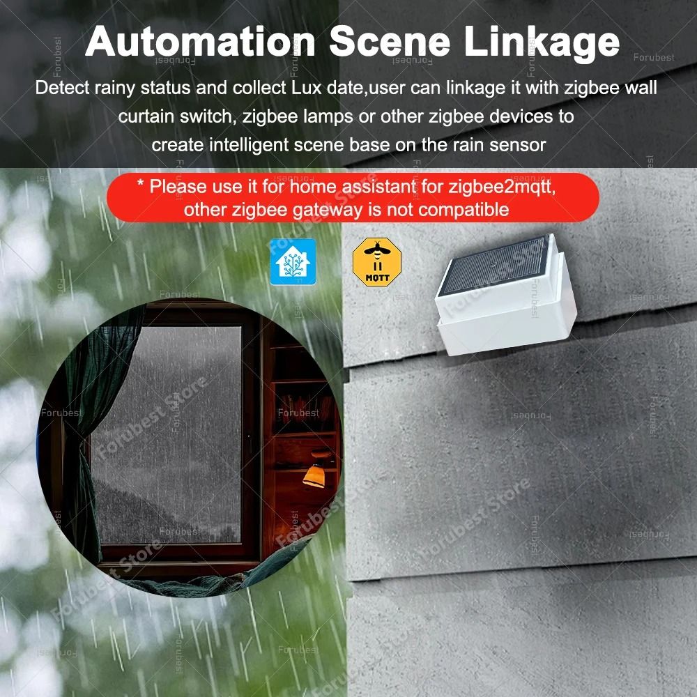 2 In 1 Zigbee Rain Sensor With Illuminance Detection Real Time Monitoring 3