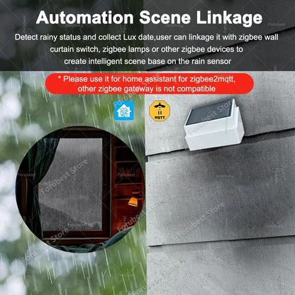 2 In 1 Zigbee Rain Sensor With Illuminance Detection Real Time Monitoring 3