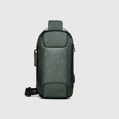 Mens USB Anti Theft Crossbody Bag Waterproof Oxford 7