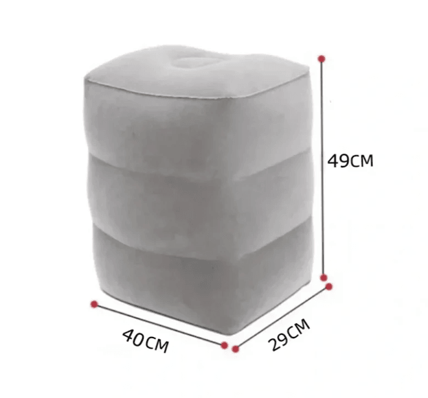 Portable Inflatable Travel Footstool With Adjustable Height And Storage Bag 2