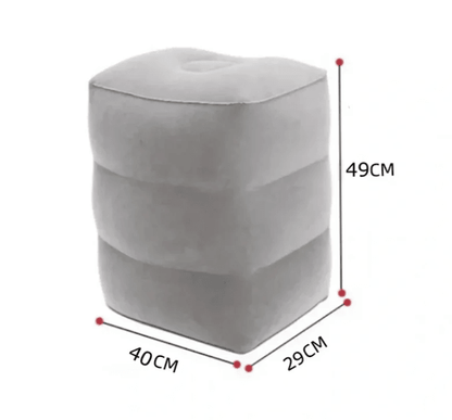 Portable Inflatable Travel Footstool With Adjustable Height And Storage Bag 2