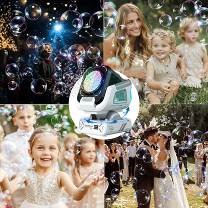 Upgraded Bubble Machine With Remote Control And RGB Lights 5
