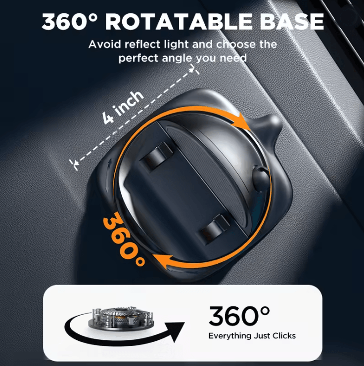 Dashboard Car Phone Holder With 360 Degree Rotation And Non Slip Silicone Mount 1