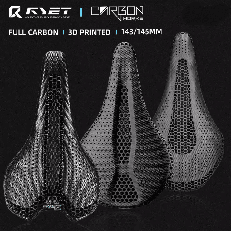Ultra Full Carbon 3D Printed Bike Saddle Lightweight Cycling Seat