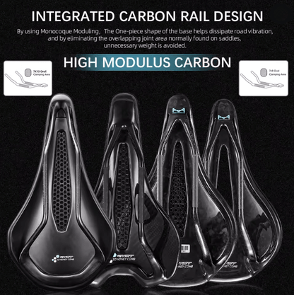 Ultra Full Carbon 3D Printed Bike Saddle Lightweight Cycling Seat 1