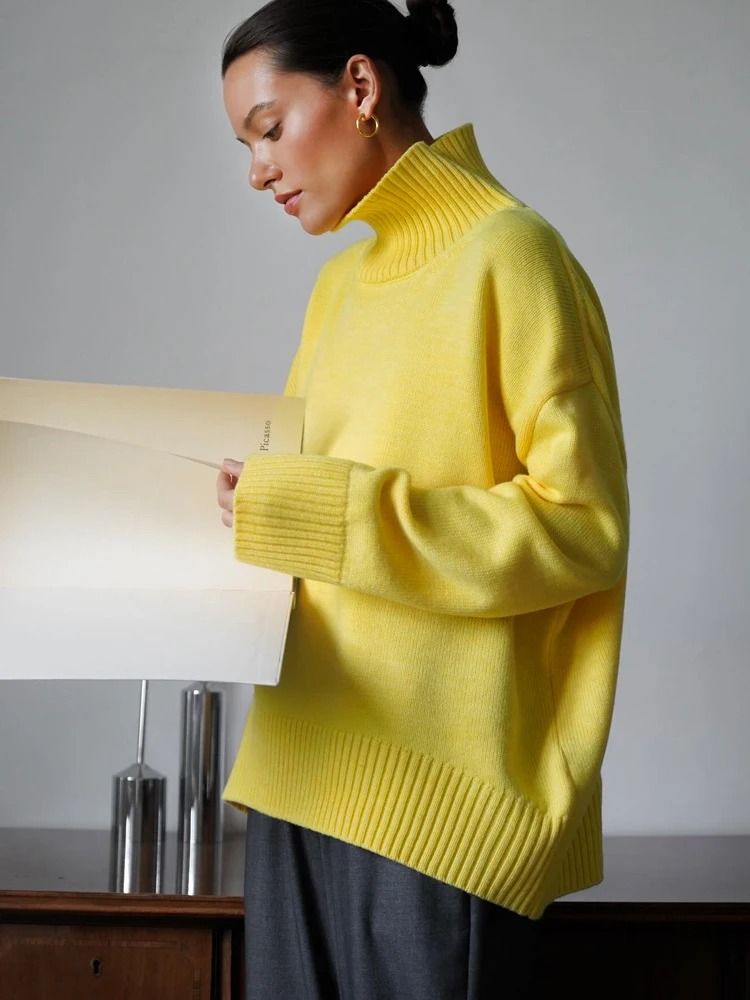 Womens Oversized Turtleneck Winter Sweater 3
