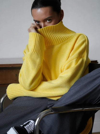 Womens Oversized Turtleneck Winter Sweater 5