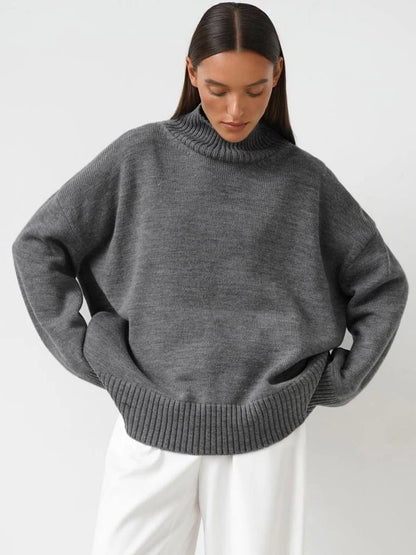Womens Oversized Turtleneck Winter Sweater 13