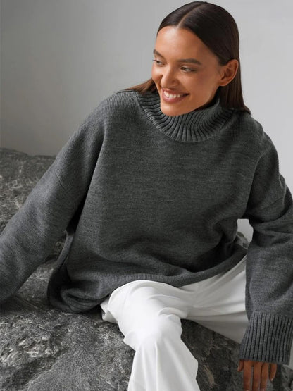 Womens Oversized Turtleneck Winter Sweater 14
