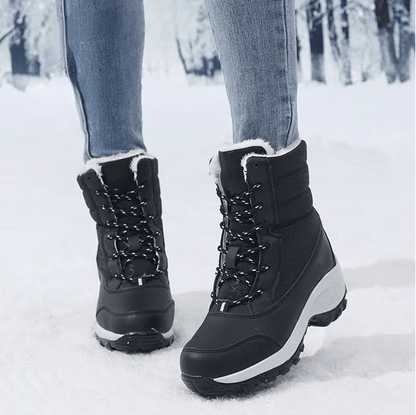 Womens Waterproof Winter Snow Boots with Fur Lining