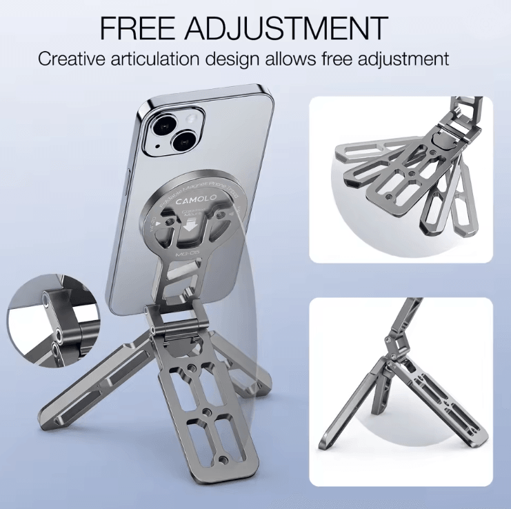 Magnetic Magsafe Phone Tripod With Cold Shoe Mount 1