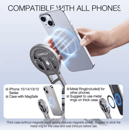 Magnetic Magsafe Phone Tripod With Cold Shoe Mount 3