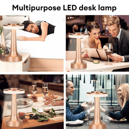 Retro LED Table Lamp USB Rechargeable Dimmable Night Light 3