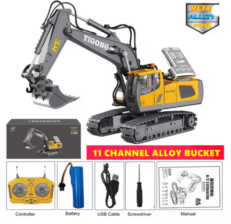 4WD Remote Control Excavator And Construction Truck Toy 9