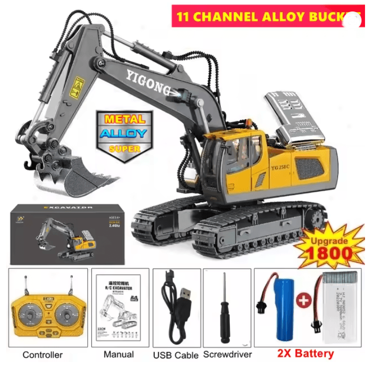 4WD Remote Control Excavator And Construction Truck Toy 10