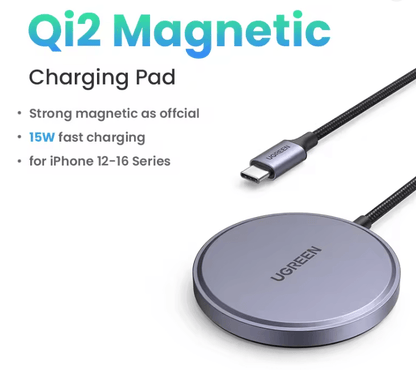 UGREEN Qi2 15W Magnetic Wireless Charger For IPhone 4