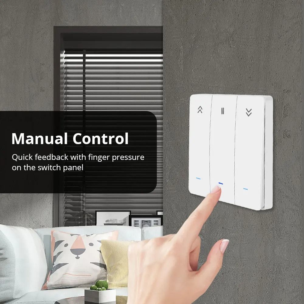 Yagusmart Zigbee Smart Curtain Switch For Roller Shade Motor 3