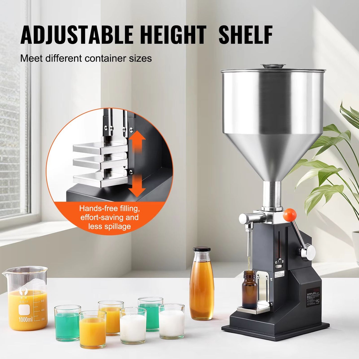 Manual Liquid Filling Machine With Adjustable Hopper  Precision Paste  Bottle Filler For Water Sham 3