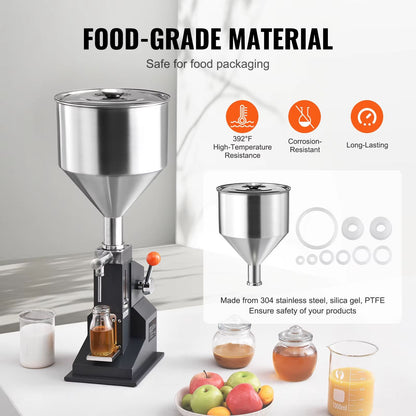 Manual Liquid Filling Machine With Adjustable Hopper  Precision Paste  Bottle Filler For Water Sham 4