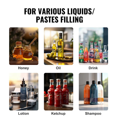 Manual Liquid Filling Machine With Adjustable Hopper  Precision Paste  Bottle Filler For Water Sham 5