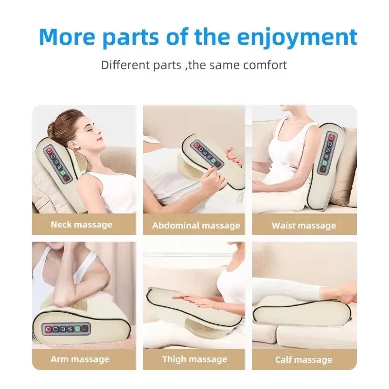 Infrared Heating Back And Neck Massager Pillow  Deep Tissue Electric Kneading For Shoulder Waist Le 4