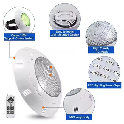 RGB LED Pool Light 12V  Waterproof IP68 Underwater Swimming Lamp For Pools Fountains And Outdoor De 2