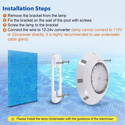 RGB LED Pool Light 12V  Waterproof IP68 Underwater Swimming Lamp For Pools Fountains And Outdoor De 5