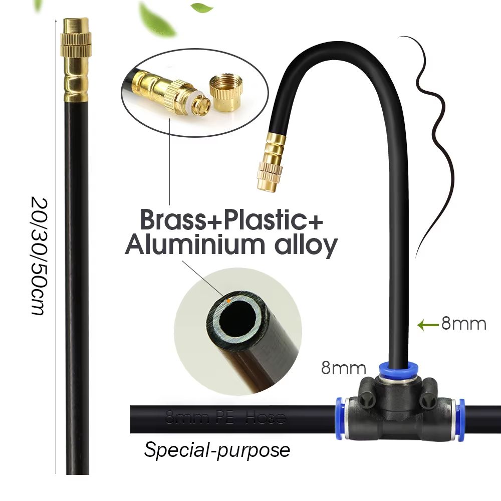 Garden Misting And Watering System Kit With Adjustable Nozzles And SelfPriming Pump  Outdoor Coolin 4