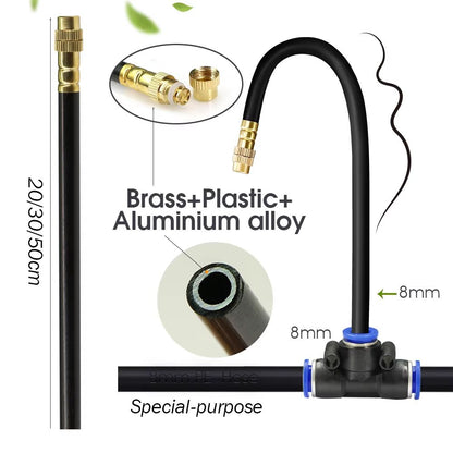 Garden Misting And Watering System Kit With Adjustable Nozzles And SelfPriming Pump  Outdoor Coolin 4