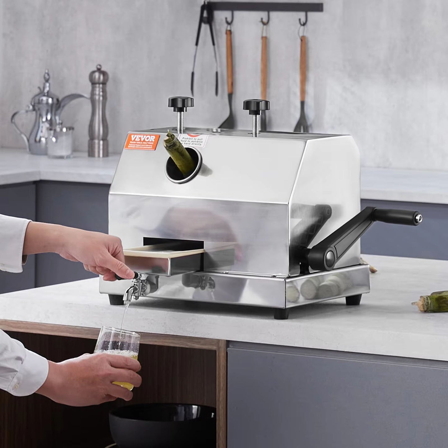 Commercial Sugar Cane Juicer Machine  High Output Stainless Steel Sugarcane Extractor With 3 Roller 1