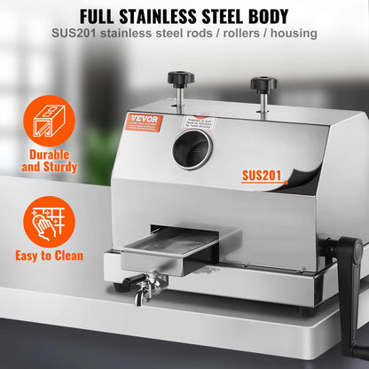 Commercial Sugar Cane Juicer Machine  High Output Stainless Steel Sugarcane Extractor With 3 Roller 3