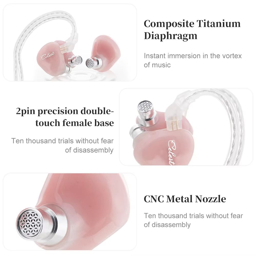 Kinera Celest Rue InEar Monitors  HiFi Earphones With Composite Titanium Diaphragm And 6mm Micro Dy 3