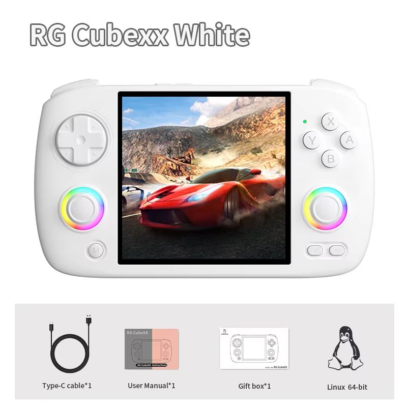 ANBERNIC RG Cubexx Retro Handheld Game Console  395 IPS Screen Linux 64Bit WiFi  Bluetooth Gaming S 7