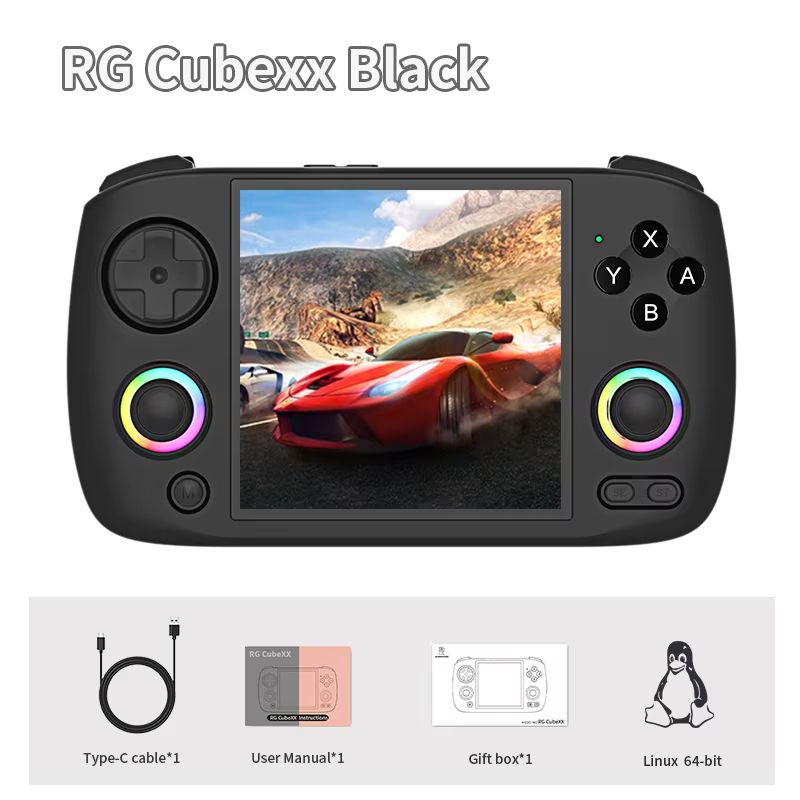 ANBERNIC RG Cubexx Retro Handheld Game Console  395 IPS Screen Linux 64Bit WiFi  Bluetooth Gaming S 8