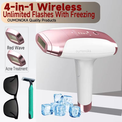 Permanent IPL Hair Removal Device  AtHome Laser Epilator For Women  Men With Facial And Body Use 12