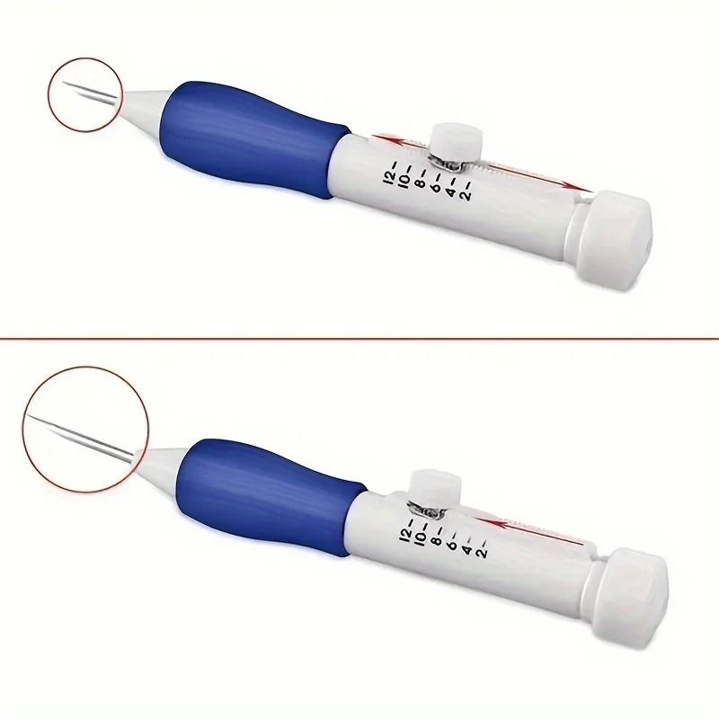 Adjustable Magic Embroidery Pen Set With 3 Needles Threader Scissors 4