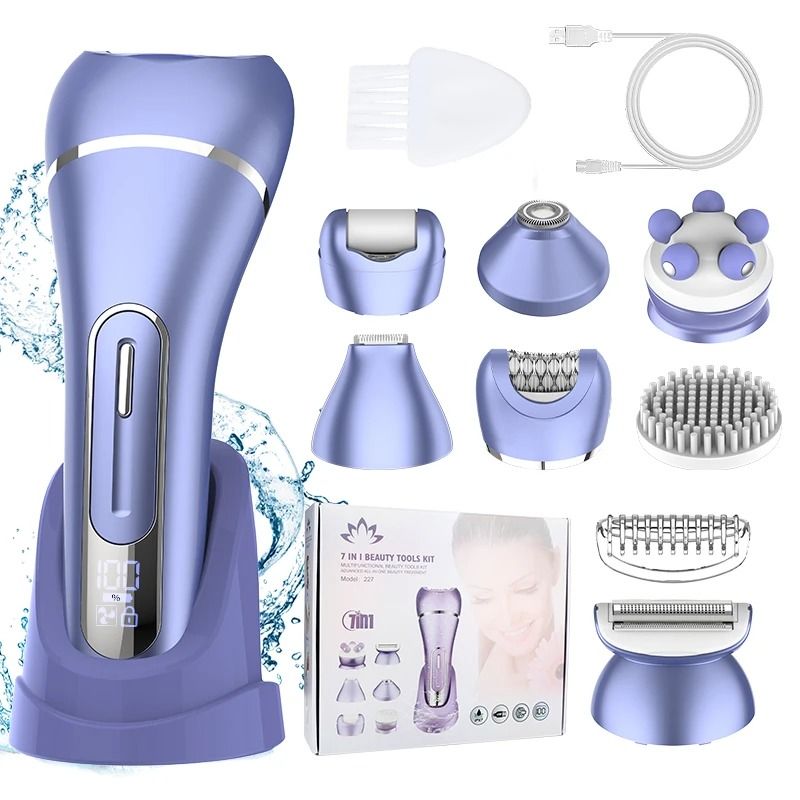 Resuxi 227 Women 7 in 1 Multifunction Epilator Shaver Bikini Legs Underarm Trimmer