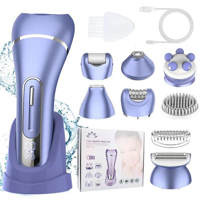 Resuxi 227 Women 7 in 1 Multifunction Epilator Shaver Bikini Legs Underarm Trimmer
