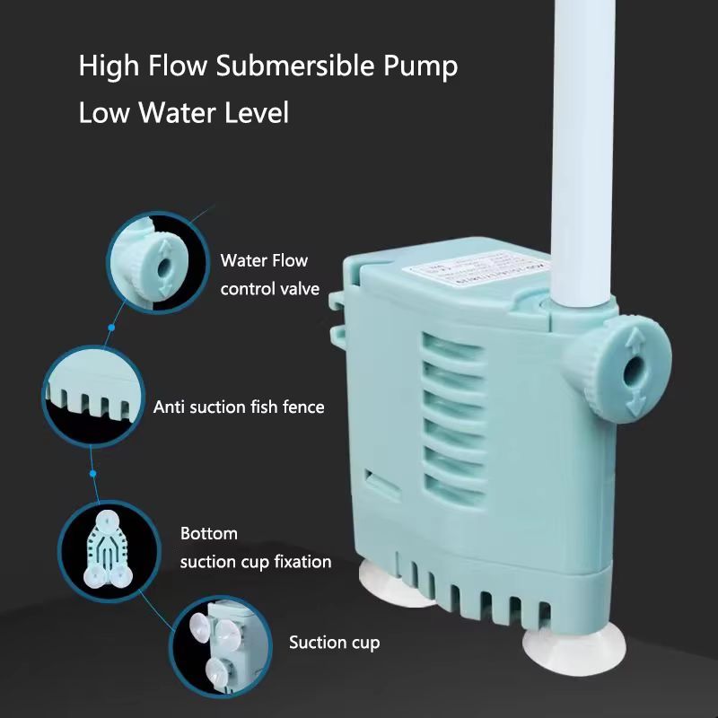 Aquarium Waterfall Filter Box  WallMounted Silent Circulating Purifier With Builtin Pump For Fish T 5