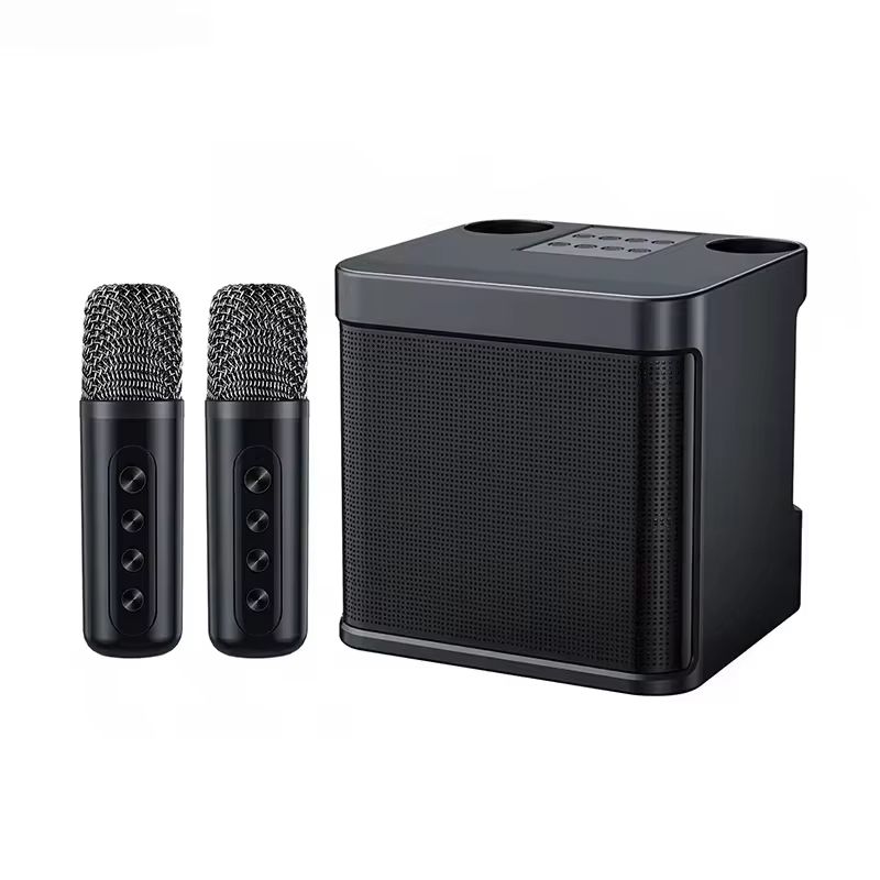 VIKEFON Portable Karaoke Machine With 2 Wireless Microphones  Boombox Speaker With Voice Changer AU 6