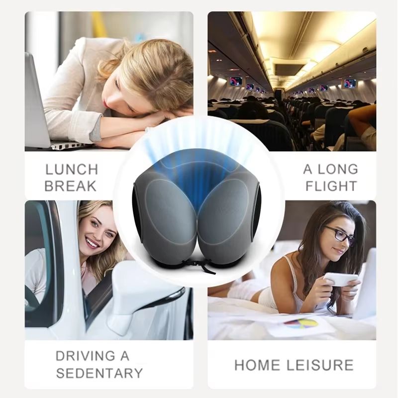 UShaped Memory Foam Travel Neck Pillow  Slow Rebound Soft Cushion For Sleeping Cervical Support  Re 5