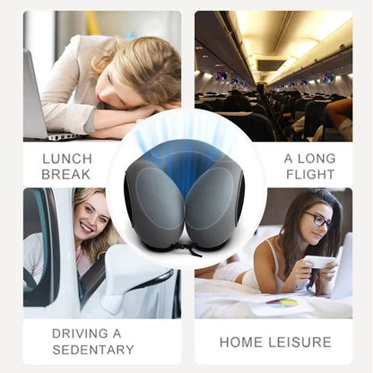 UShaped Memory Foam Travel Neck Pillow  Slow Rebound Soft Cushion For Sleeping Cervical Support  Re 5